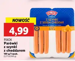 Lidl Parówki z szynki serem cheddar Pikok oferta