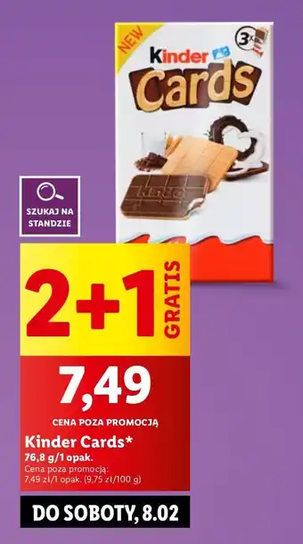 Lidl Herbatniki z czekoladą Kinder Cards oferta