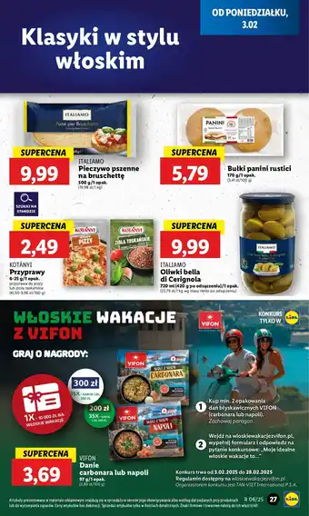 Lidl Nudle z sosem napoli Vifon oferta