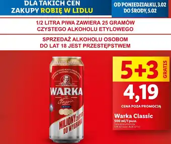 Lidl Piwo Warka oferta