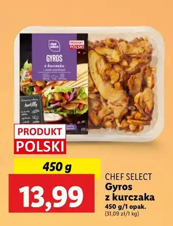 Lidl Gyros z kurczaka Chef Select oferta