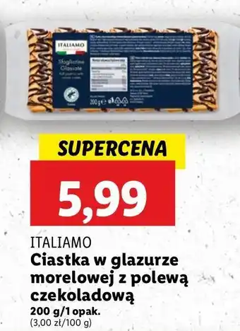 Lidl Ciastka z ciasta francuskiego polewą cukrową i glazurą morelową Italiamo oferta