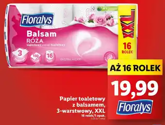 Lidl Papier toaletowy balsam róża Floralys oferta