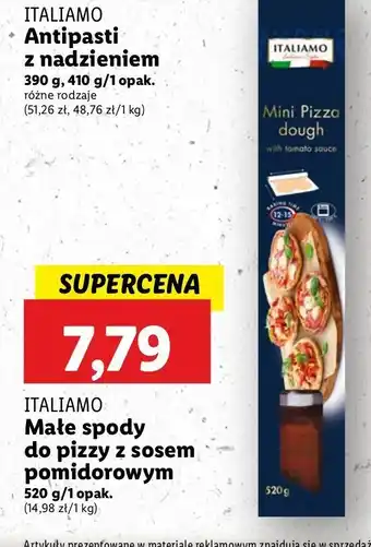 Lidl Ciasto mini pizza z sosem pomidorowym Italiamo oferta