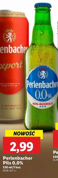 Lidl Piwo Perlenbacher 0% oferta