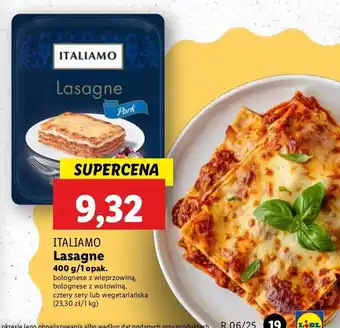 Lidl Lasagne z sosem warzywnym Italiamo oferta