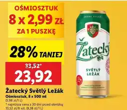 Lidl Piwo Zatecky Svetly Lezak oferta