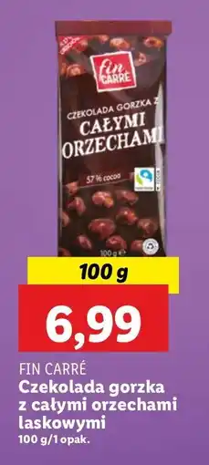 Lidl Czekolada gorzka z całymi orzechami laskowymi Fin Carre oferta