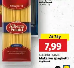 Lidl Makaron spaghetti Alberto Poiatti oferta