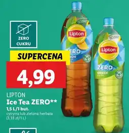 Lidl Herbata mrożona zero Lipton Green Ice Tea oferta