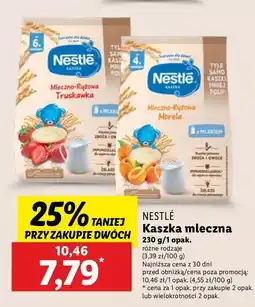 Lidl Kaszka mleczno-ryżowa truskawka Nestle oferta