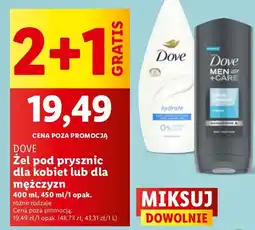 Lidl Żel pod prysznic clean comfort Dove Men+Care oferta