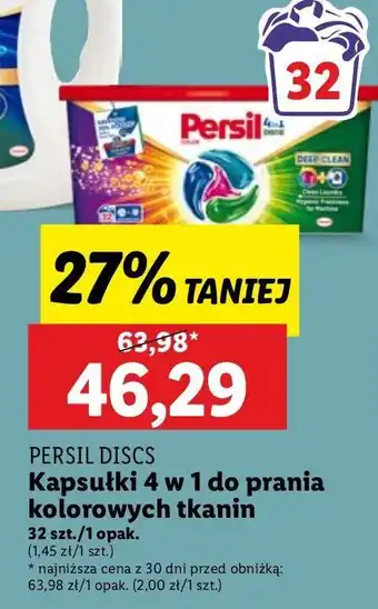 Lidl Kapsułki do prania 4in1 deep clean color Persil Discs oferta