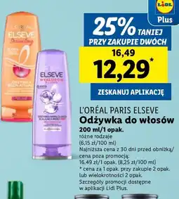 Lidl Odżywka do włosów L'oreal Elseve Hyaluron Plump oferta