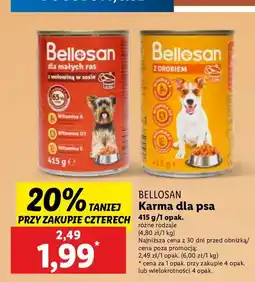 Lidl Karma dla psa z wołowiną Bellosan oferta