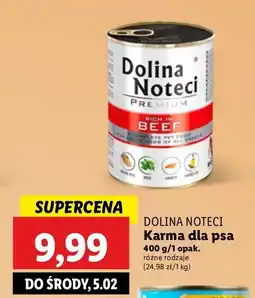 Lidl Karma dla psów bogata w wołowinę Dolina Noteci Premium oferta