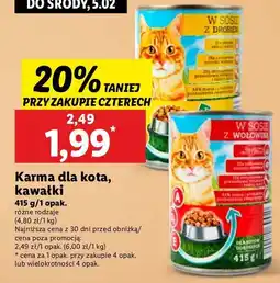 Lidl Karma dla kota w sosie z drobiem oferta