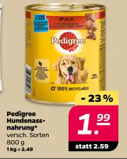 Netto Pedigree Hundenassnahrung oferta