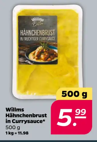 Netto Willms Hähnchenbrust in Currysauce oferta