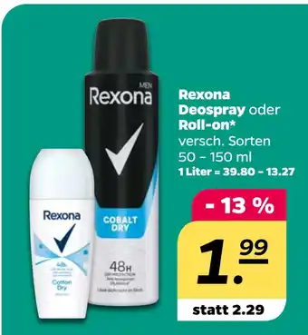 Netto Rexona Deospray oder Roll-on oferta