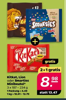 Netto Kitkat, Lion oder Smarties Minibeutel oferta