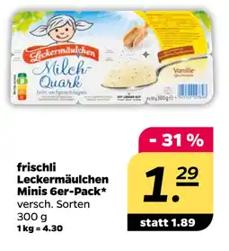 Netto frischli Leckermäulchen Minis 6er-Pack oferta