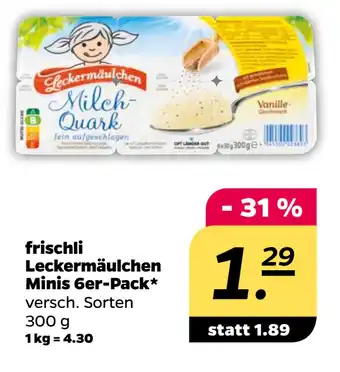 Netto frischli Leckermäulchen Minis 6er-Pack oferta