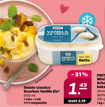 Netto Gelato classico Bourbon Vanille Eis oferta