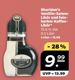 Netto Sheridan’s Vanillin-SahneLikör und feinherber KaffeeLikör oferta