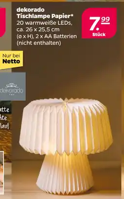 Netto dekorado Tischlampe Papier oferta