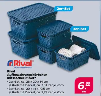 Netto Rival Aufbewahrungskörbchen mit Deckel im Set oferta