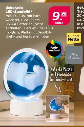 Netto dekorado LED-Sandbild oferta