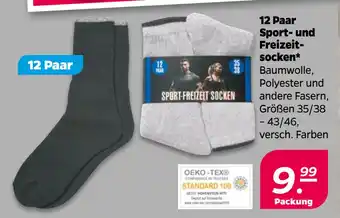 Netto 12 Paar Sport- und Freizeitsocken oferta