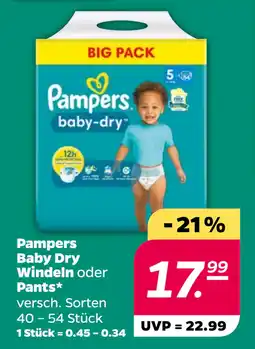 Netto Pampers Baby Dry Windeln oder Pants oferta