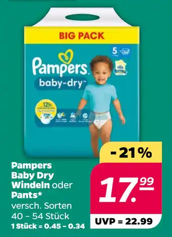 Netto Pampers Baby Dry Windeln oder Pants oferta