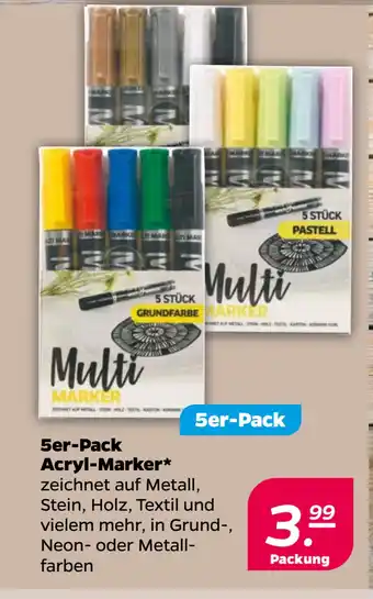 Netto 5er-Pack Acryl-Marker oferta