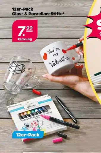 Netto 12er-Pack Glas- & Porzellan-Stifte oferta