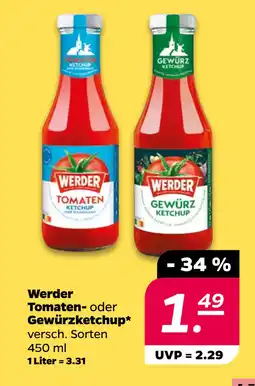 Netto Werder Tomaten- oder Gewürzketchup oferta