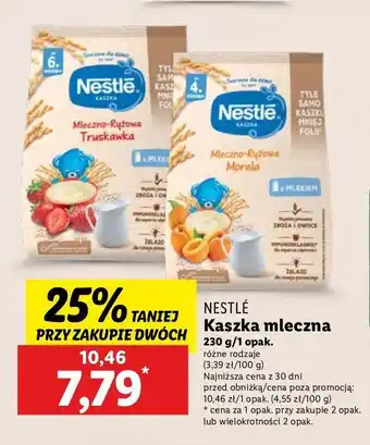 Lidl Kaszka mleczno-ryżowa z morelami Nestle kaszka Kaszka nestle oferta