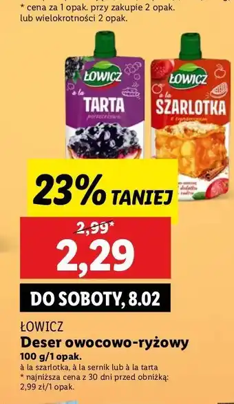 Lidl Deser tarta Łowicz oferta