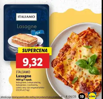 Lidl Lasagne z mięsem wieprzowym Italiamo oferta