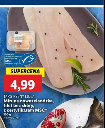 Lidl Miruna nowozelandzka filet bez skóry Rybny targ lidla oferta