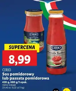 Lidl Sos pomidorowy z bazylią Cirio oferta