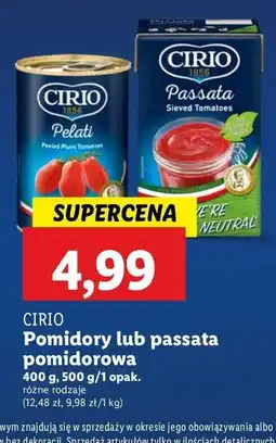 Lidl Pomidory całe pelati Cirio oferta