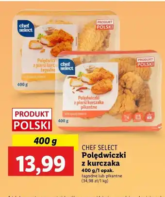 Lidl Polędwiczki z kurczaka łagodne Chef select oferta