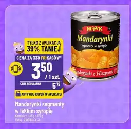 Polomarket Mandarynki z hiszpanii w lekkim syropie M&k oferta