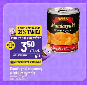 Polomarket Mandarynki z hiszpanii w lekkim syropie M&k oferta