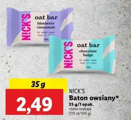 Lidl Baton owsiany blueberry cinnamon N!ck's oferta