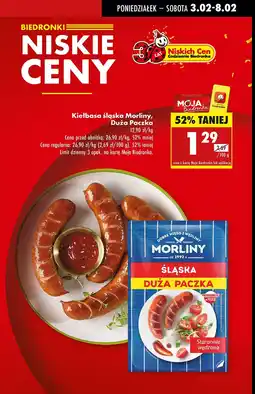 Biedronka Kiełbasa śląska Morliny oferta