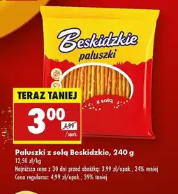 Biedronka Paluszki z solą Aksam beskidzkie oferta